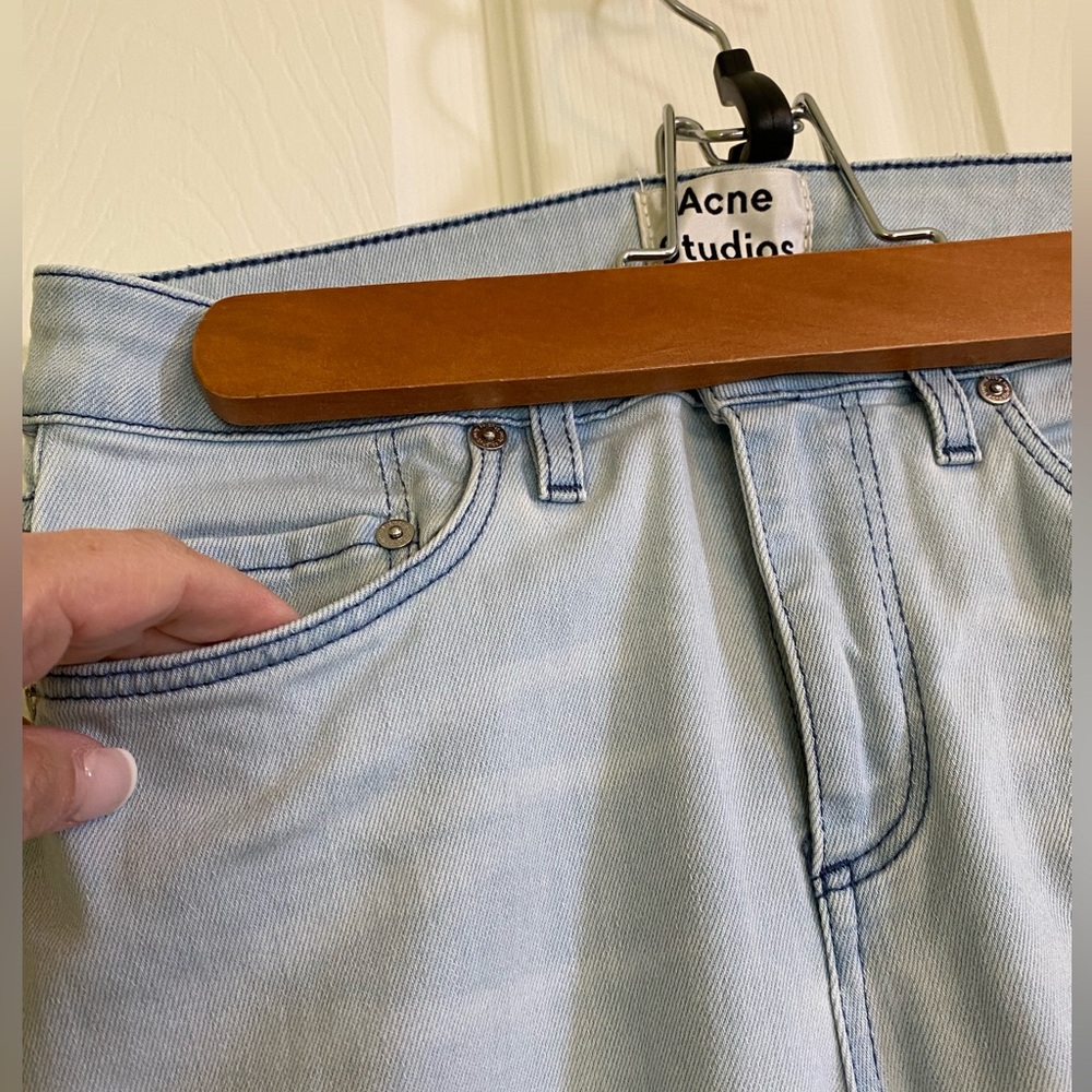 Acne Women's *Skin 5 Pocket* Jeans - Light Blue - Picture 7 of 10